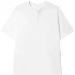 áo thun tay ngắn cổ tròn xẻ v