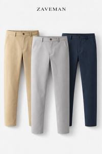quần chinos nam ZAVEMAN form slim phong cách tối giản hiện đại