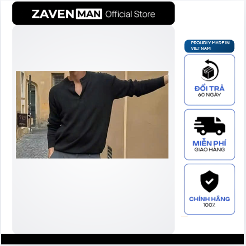 Áo sơ mi nam chất thun tay dài -zavenman2026