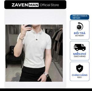 Áo sơ mi nam cổ trụ chất thun cao cấp, thiết kế form slim fit tôn dáng