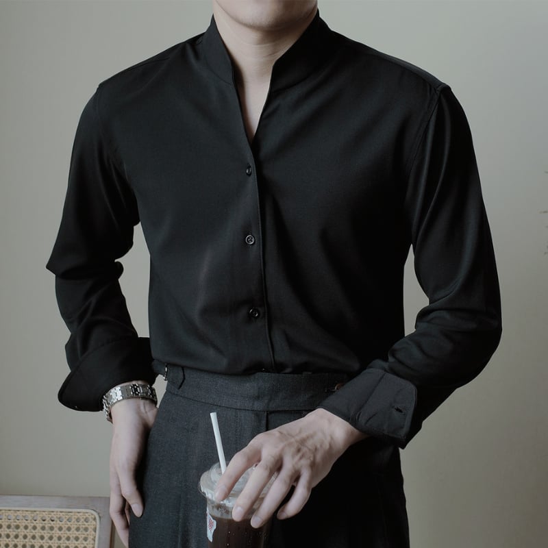 Áo sơ mi form rộng Basic